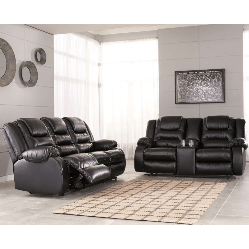 Vacherie in Black Dual Recliner Sofa and Loveseat by Ashley