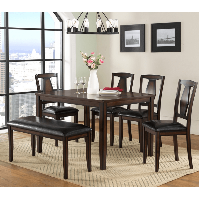 Sedona 6 piece dining set product image with bench