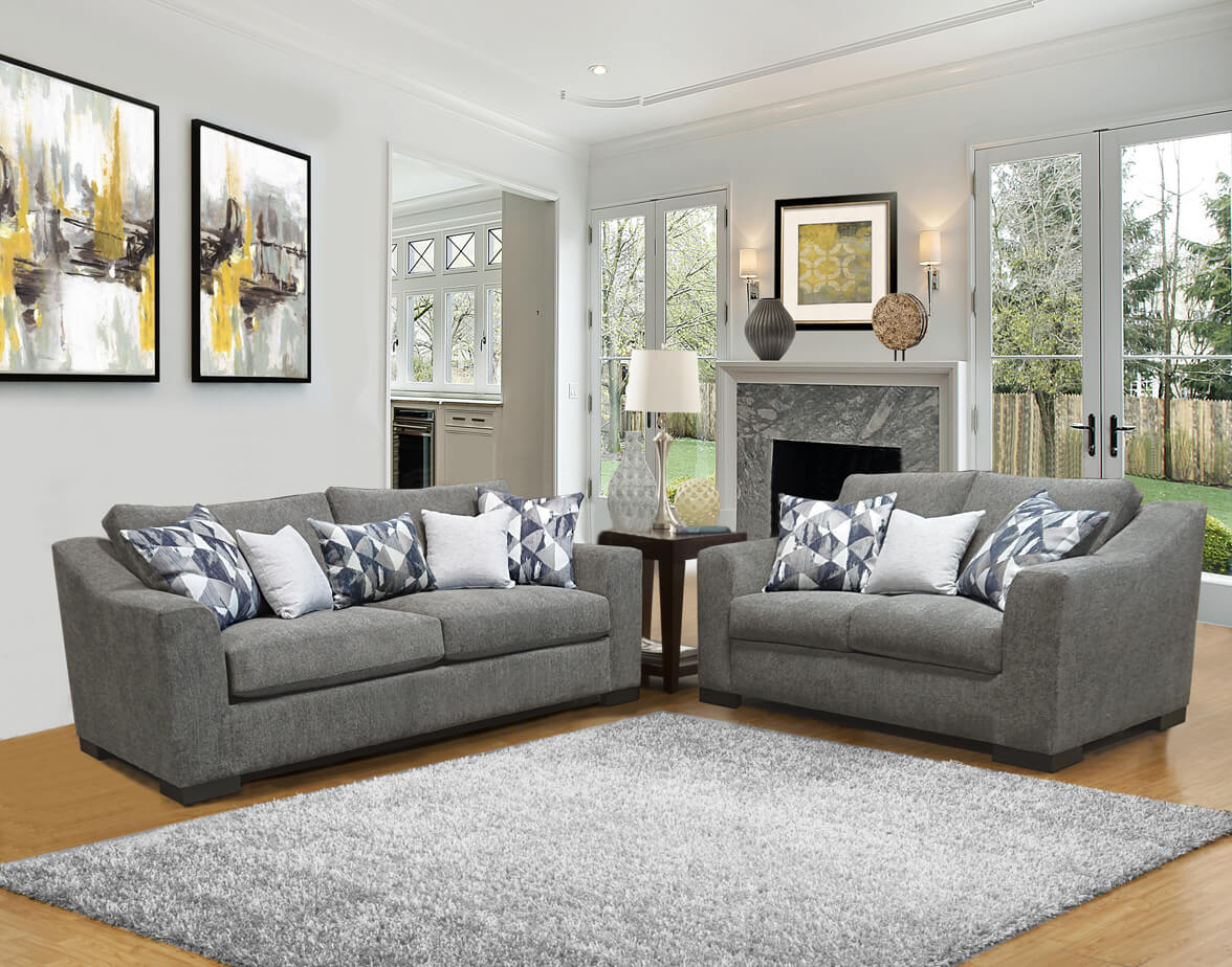 Milo Slate sofa and loveseat by Comfort Industries product image