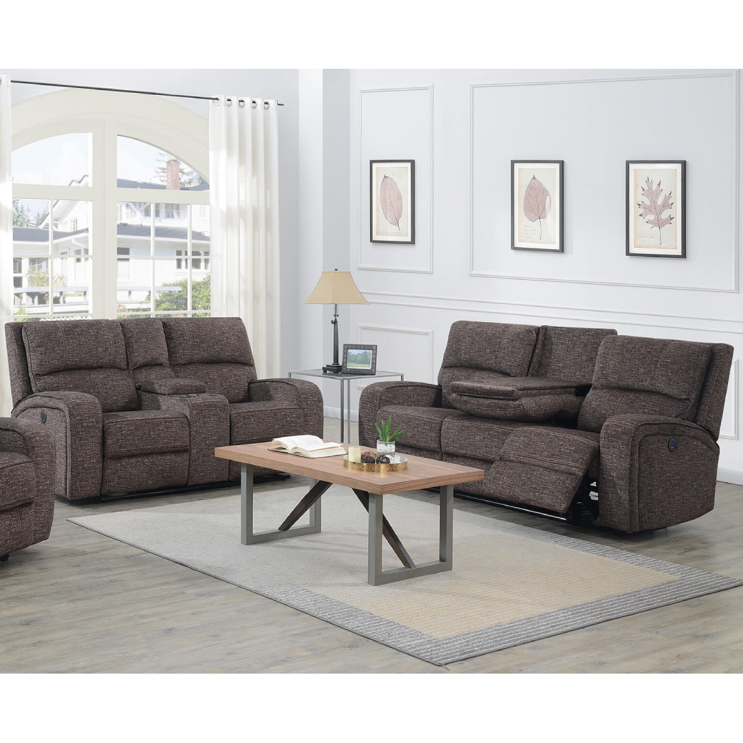 Porto in Brown Sofa and Loveseat by LJM Furniture