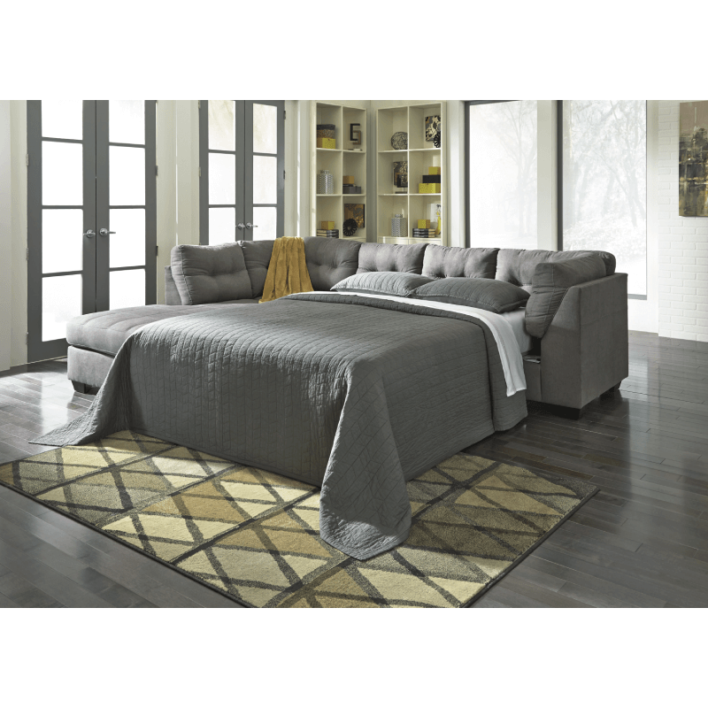 Maier-Charcoal Sectional Sleeper by Ashley