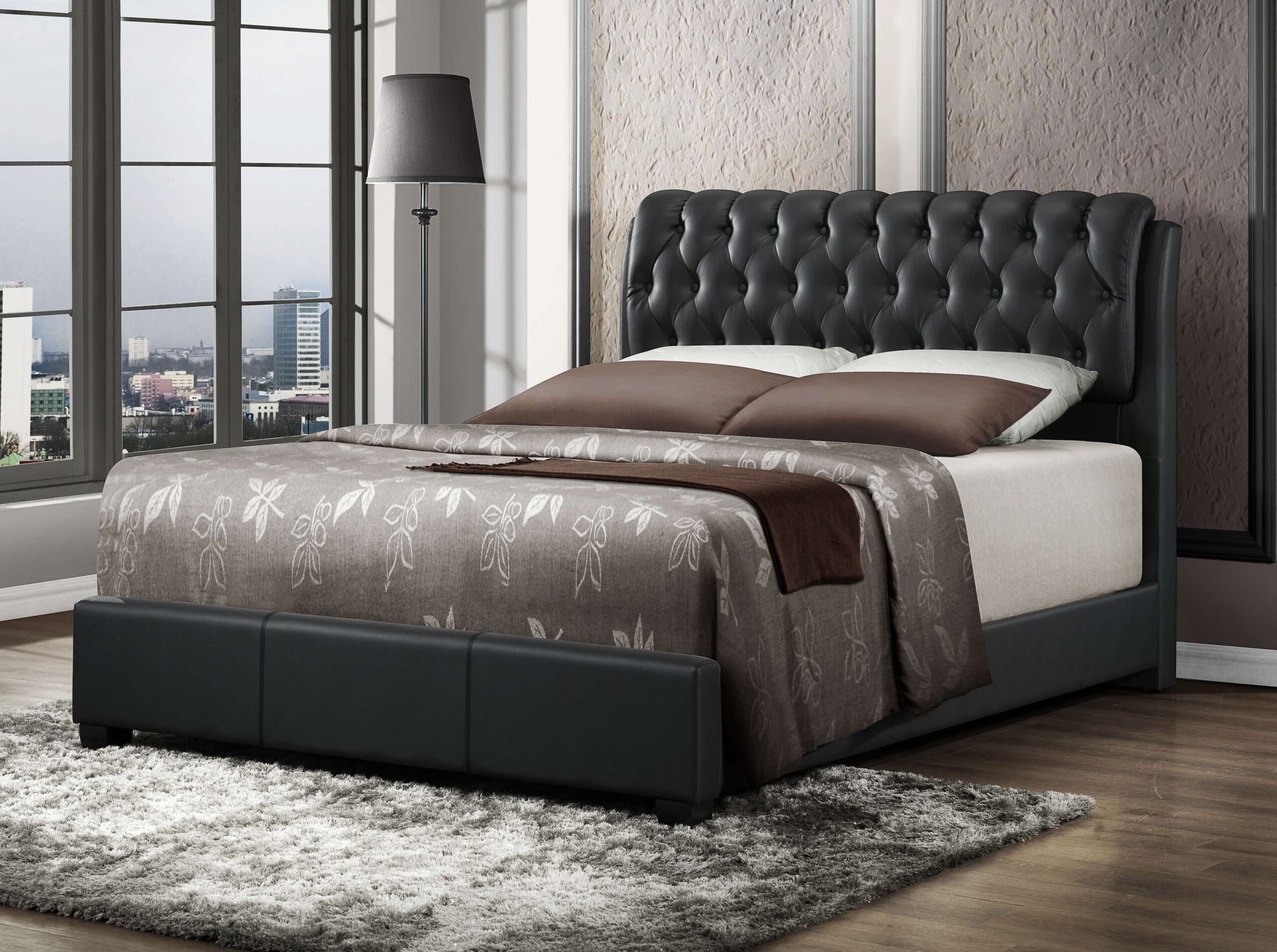 Millie Queen Leatherette Bed by Casa Blanca Furnishings