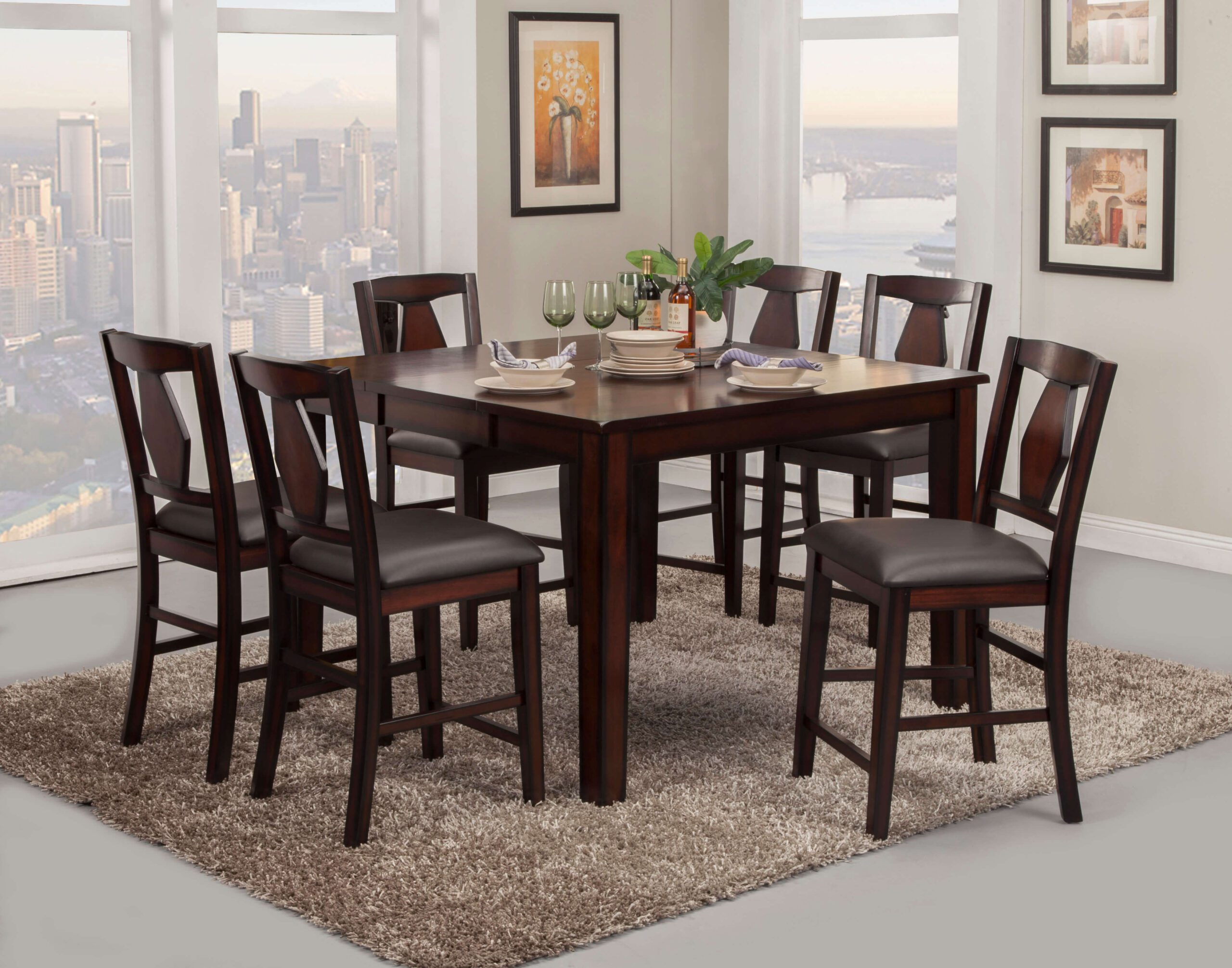 Tuscan Hills 7 Piece Pub Dining Set By Vilo Home
