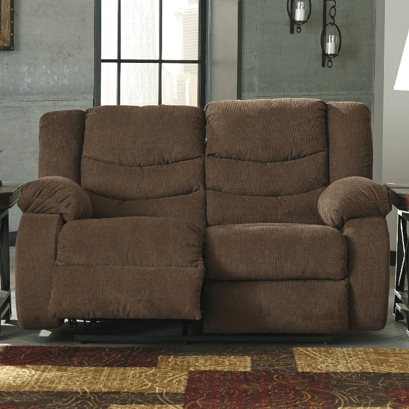 98605-88-86- Tulen Reclining loveseat in chocolate by Ashley product image
