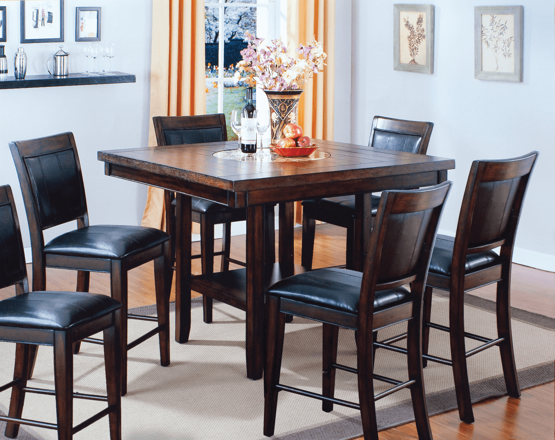 cro2727 Fulton 7 Piece Counter Height Table Set By Crown Mark product image