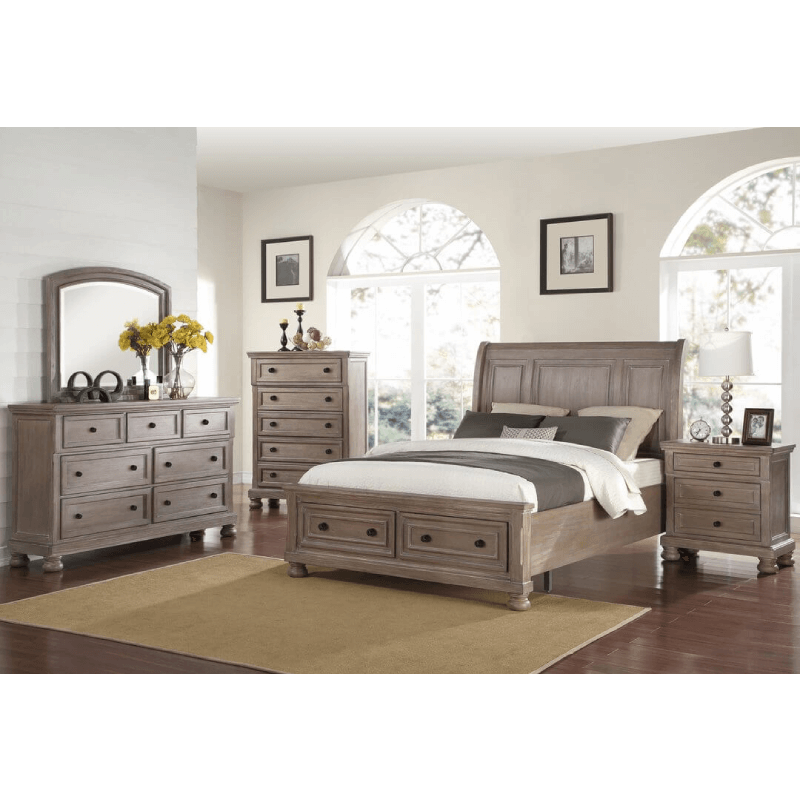 6 Piece Allegra Pewter Bedroom Set By New Classic Furniture product image