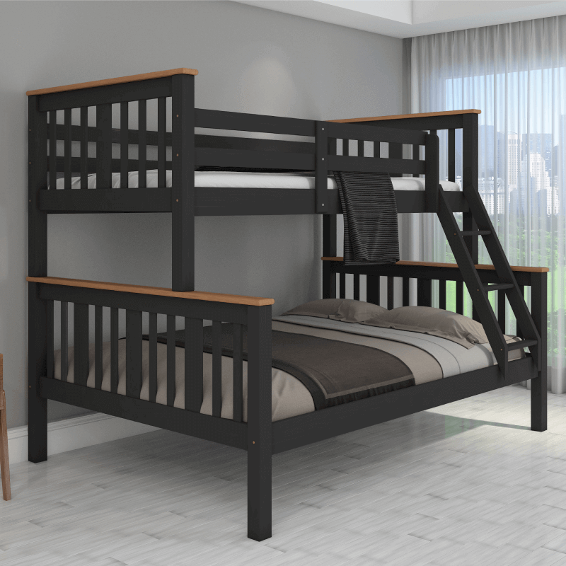 Twin over Full Bunkbed in Espresso and Honey Finish