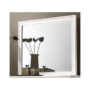 Andover Mirror by crown mark with white wood finished frame