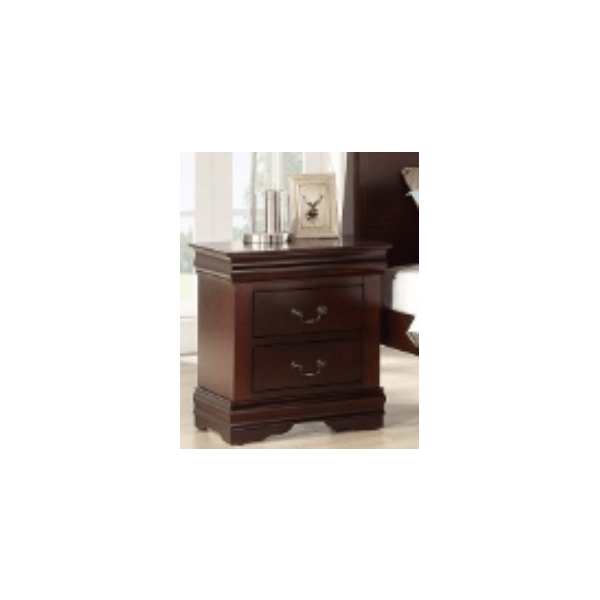 Louis Philip Nightstand in Cherry By Crown Mark