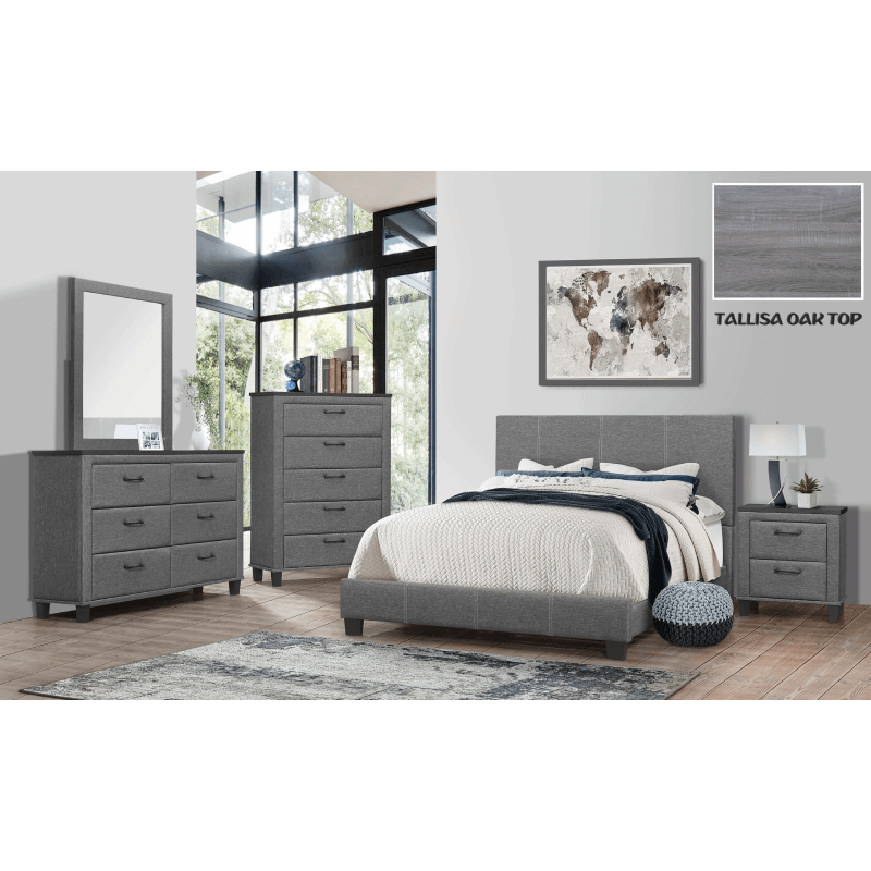 Tallisa Oak Top Queen Bedroom Set By Casa Blanca Furniture