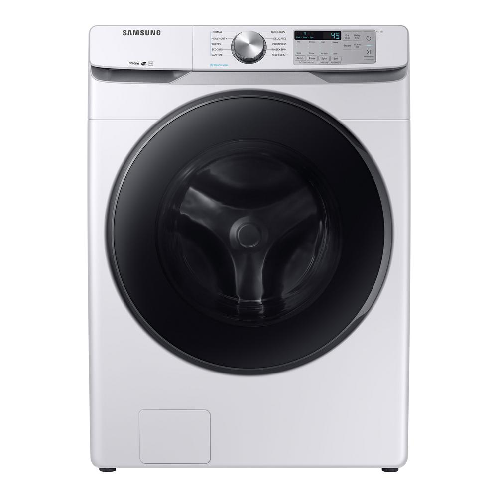 Samsung 4.5 cu. ft. High-Efficiency White Front Load Washing Machine with Steam, ENERGY STAR product image
