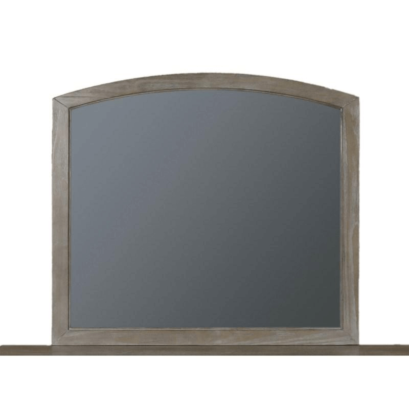 Allegra Pewter dresser mirror with a wood frame By New Classic Furniture
