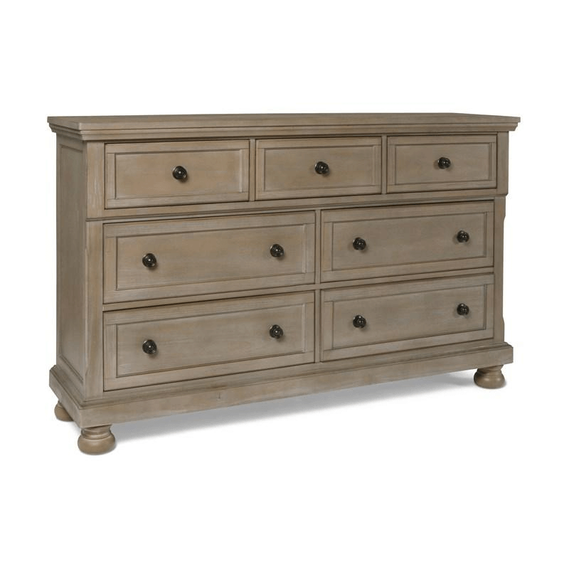 Allegra Pewter dresser By New Classic Furniture with 7 drawers and in a wood finish with brown knobs product image