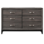Akerson Dresser By Crown Mark with handles and 6 drawers