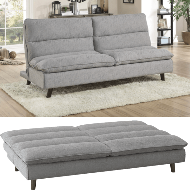 Click Clack Lounger Sofa Bed in Grey By Home Elegance