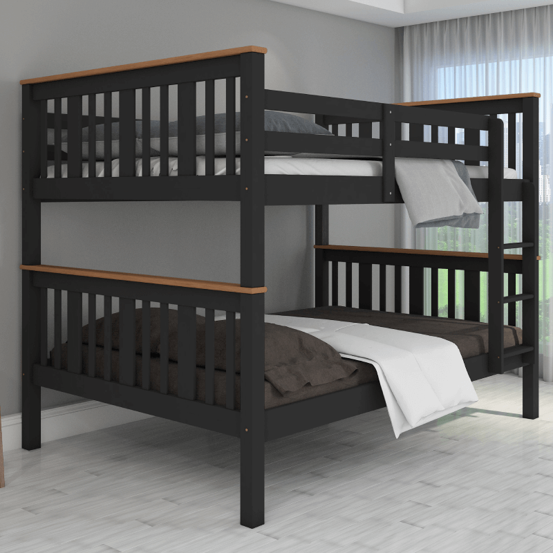 full over full Bunk bed in Espresso and Honey by casa blanca Furniture product image