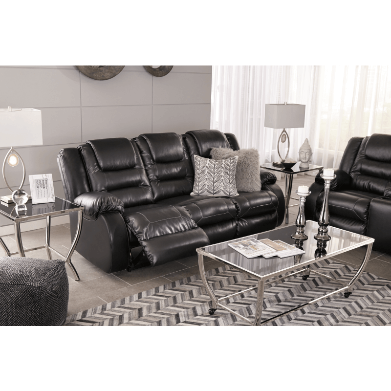 Vacherie in Black Dual Recliner Sofa in room By Ashley product image
