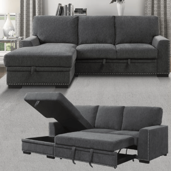 Morelia Left Arm Facing Stationary Fabric Sectional By Home Elegance product image