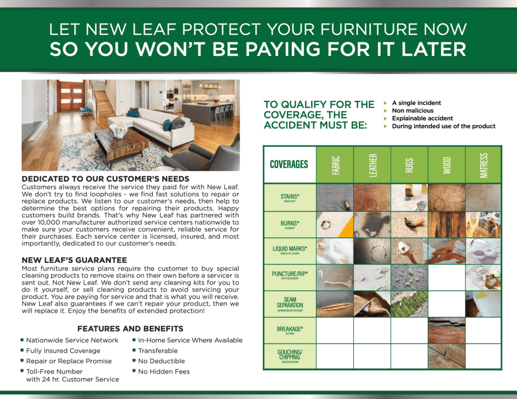 Nuleaf Furniture Protection brochure image