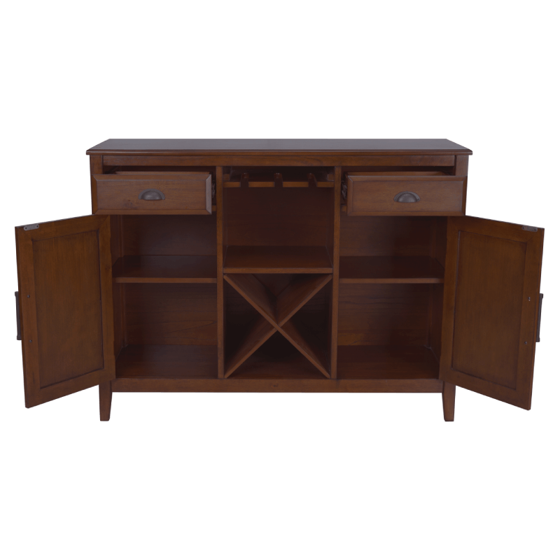 Bixby Server Espresso Finish By New Classic Furniture open front view product image