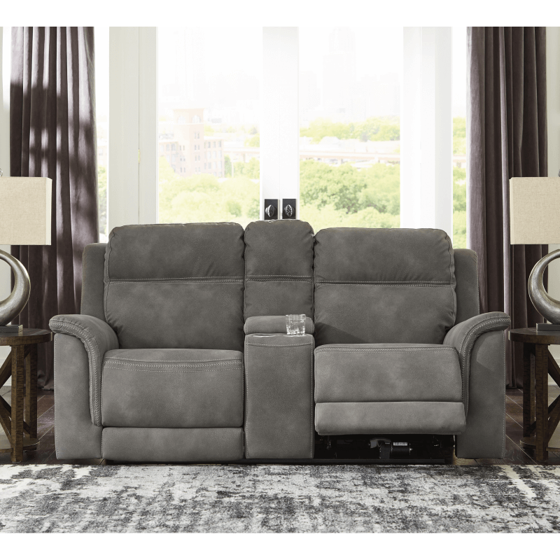 Next-Gen DuraPella Power Reclining Loveseat With Console By Ashley