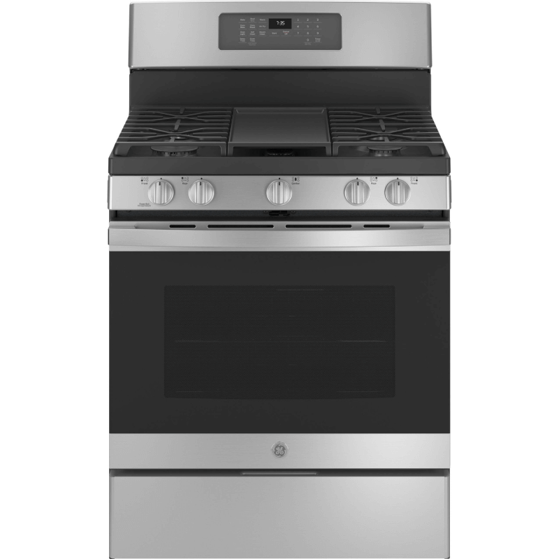 GE 30″ Free-Standing Gas Convection Range with No Preheat Air Fry