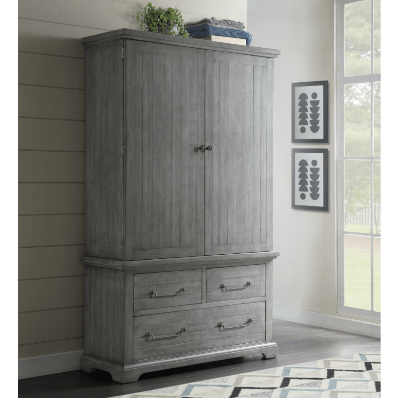 Beach House Armoire in Dove Grey By Martin Svensson