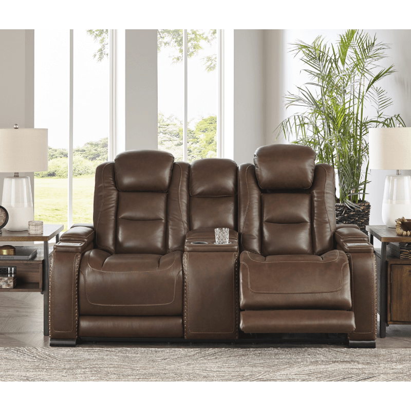 The Man-Den Triple Power Reclining Loveseat with Console By Ashley