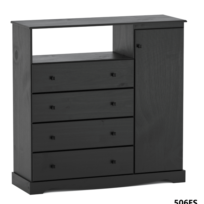 Chest with Closet in Black By Casa Blanca Furniture