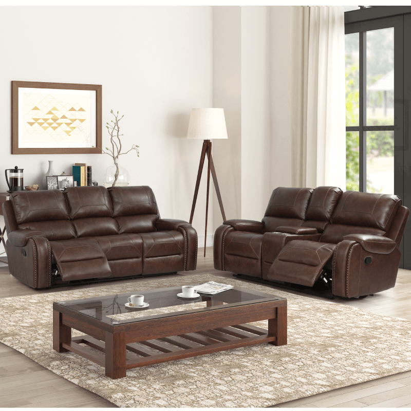Taos Power Reclining Sofa and Loveseat By New Classic Furniture