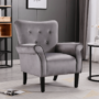 Accent Chair Grey Velvet By Home Elegance product image