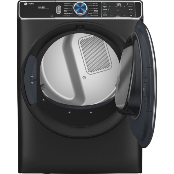 GE Profile™ 7.8 cu. ft. Capacity Smart Front Load Gas Dryer with Steam and Sanitize Cycle open door product image