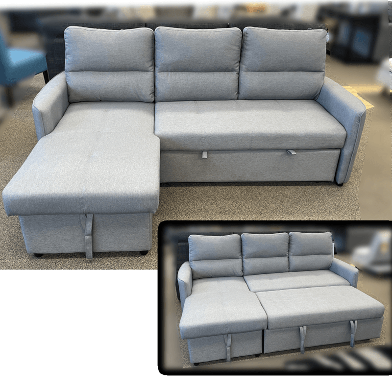 Aletta Sofa Chaise Sleeper By Primo product image and showing open sleeper