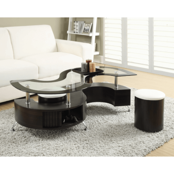 Buckley 3-Piece Coffee Table And Stools Set Cappuccino product image