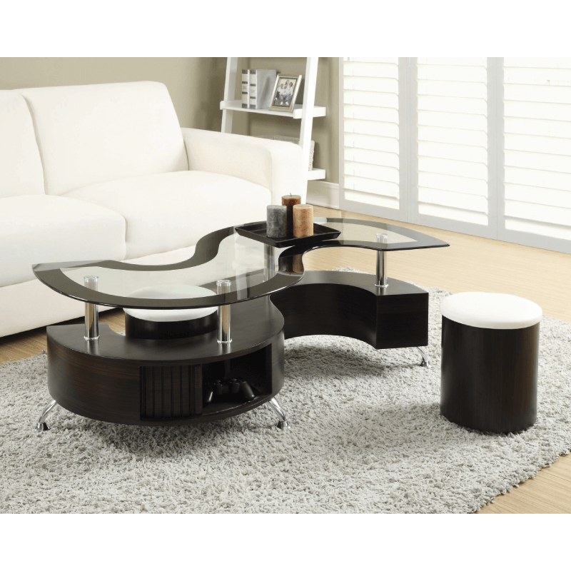 Buckley 3-Piece Coffee Table And Stools Set in Cappuccino By Coaster