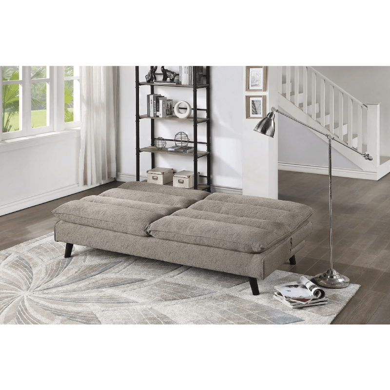 Click Clack Lounger Sofa Bed in Brown By Home Elegance open in room product image