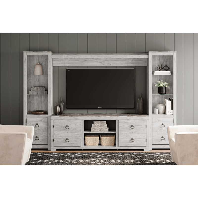 Willowton 4-Piece Entertainment Center with 64” TV Stand By Ashley
