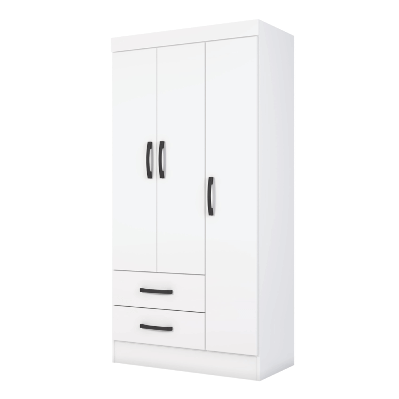 White Wardrobe Chest By Casa Blanca Furniture angled product image
