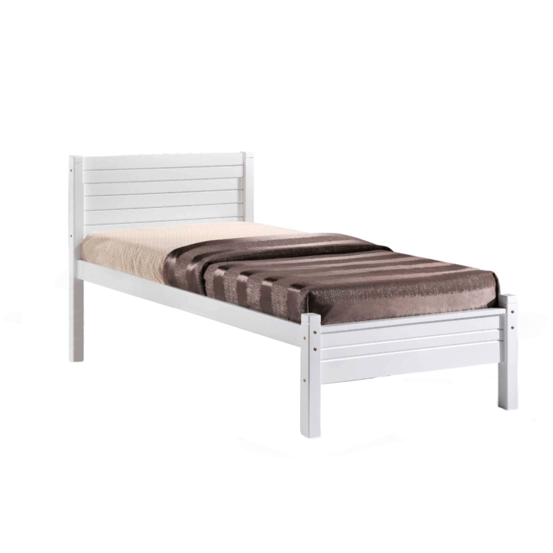Casa Blanca Furnishings Albany Twin Bed White frame in wood product image