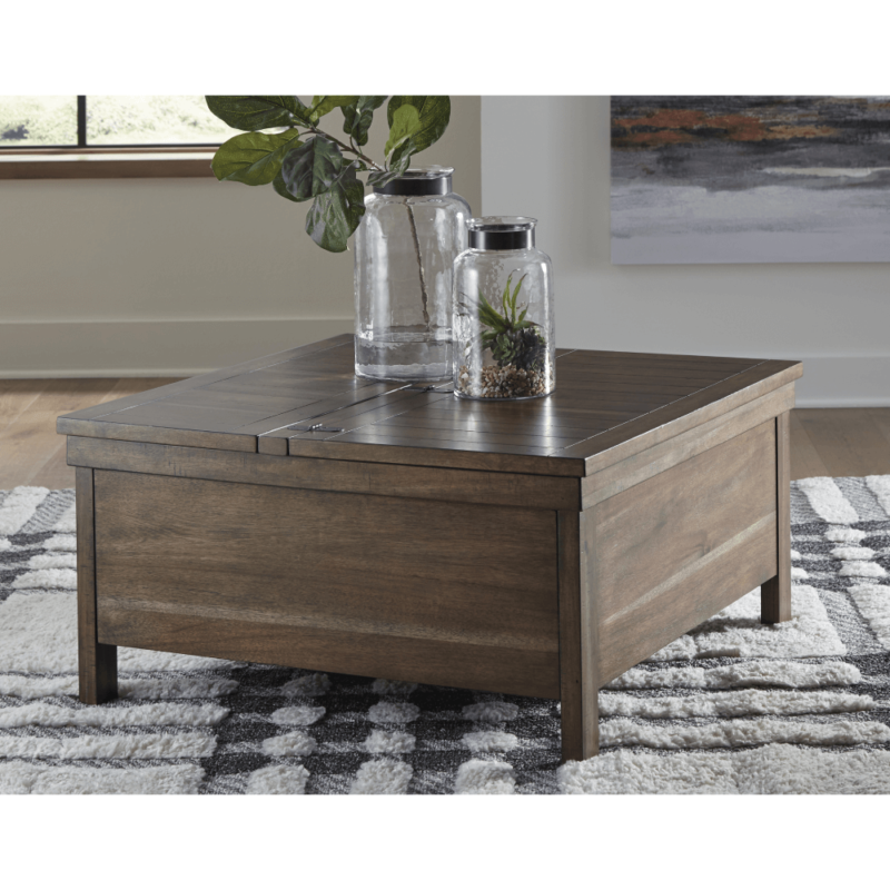 Moriville Square Cocktail Table with Lift Top and Storage By Ashley Furniture product image