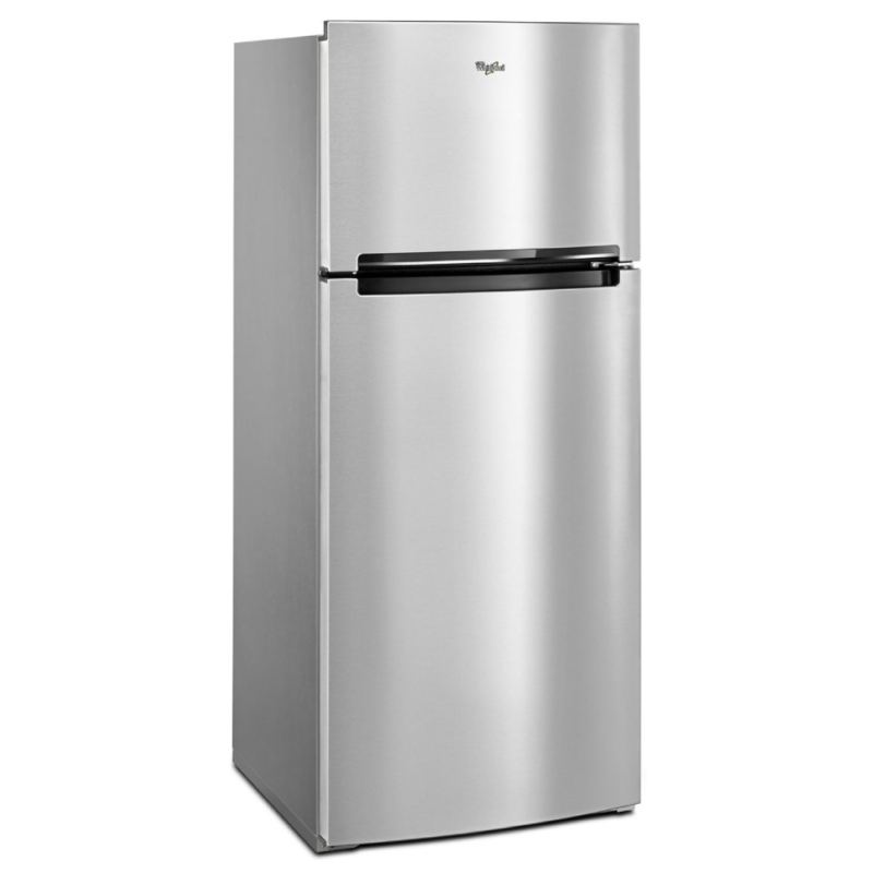 Whirlpool 28" Wide Refrigerator in Stainless Steel Finish angled product image
