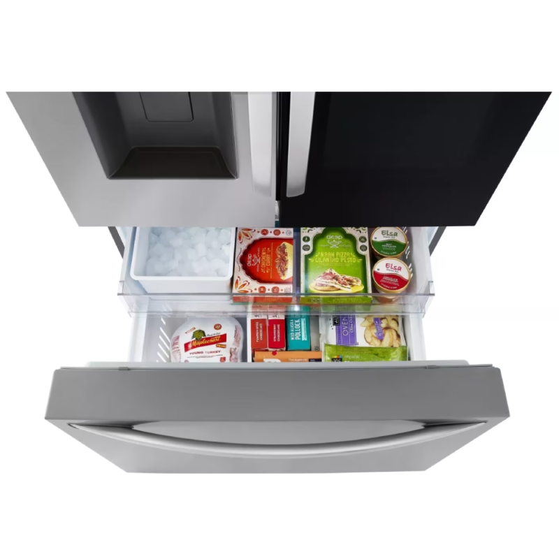 LG 26 cu. ft. Smart InstaView Counter-Depth French Door Refrigerator LRFOC2606S drawer open product image