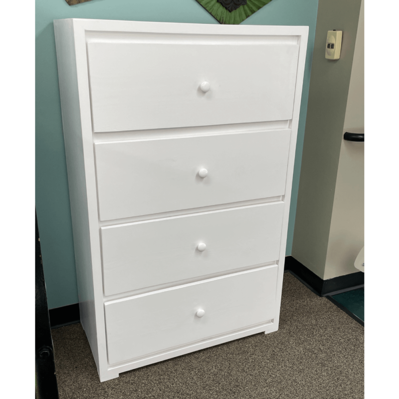 5 Drawer Large White Chest By Elias Furniture side view product image