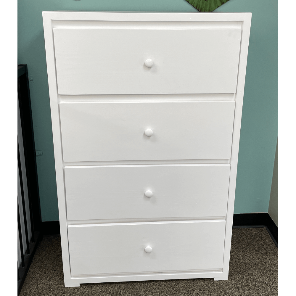 4 Drawer Large White Chest By Sierra Furniture
