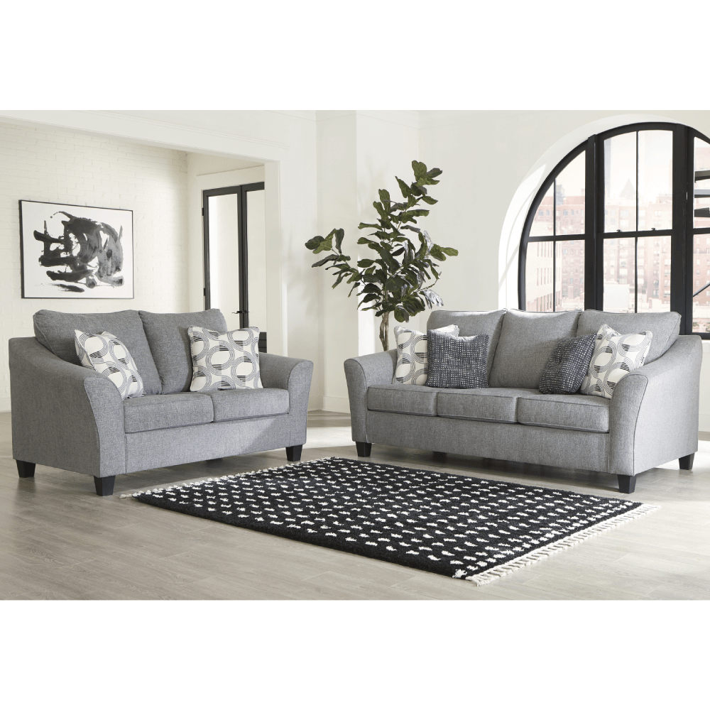 Mathonia Sofa and Loveseat Set By Ashley Furniture