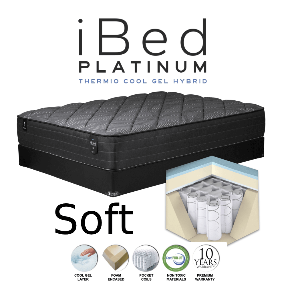 iBed Platinum Hybrid Soft By Comfort Bedding