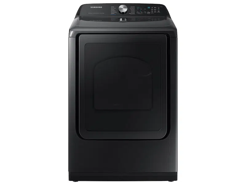 Samsung 7.4 cu. ft. Smart Gas Dryer with Steam Sanitize+ in Brushed Black