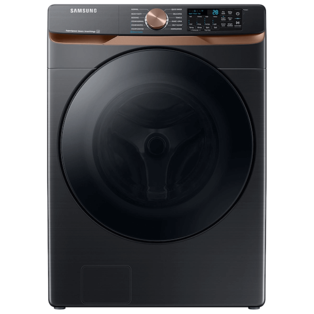 Samsung 5.0 cu. ft. Extra Large Capacity Smart Front Load Washer with Super Speed Wash and Steam in Brushed Black