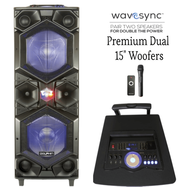 Dual 15” Professional Party Speaker By Dolphin product image
