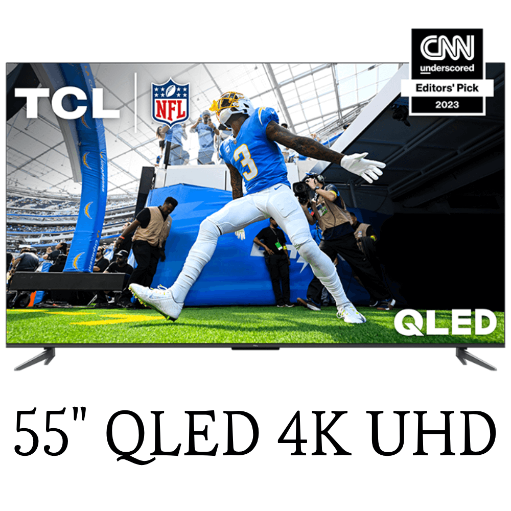 TCL 55″ Q Class 4K QLED HDR Smart TV With Google TV
